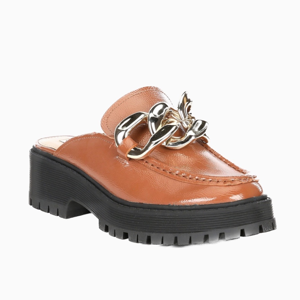Steve Madden Miri Mega-Chain Slip-On Lug Sole Platform Loafers